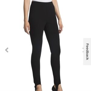 CHICO'S Black Ponte Pants with Stirrups 8
